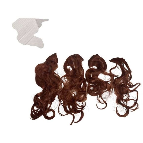 Four 19” Red Hair Extensions Hairpiece Synthetic‎ - Picture 1 of 5